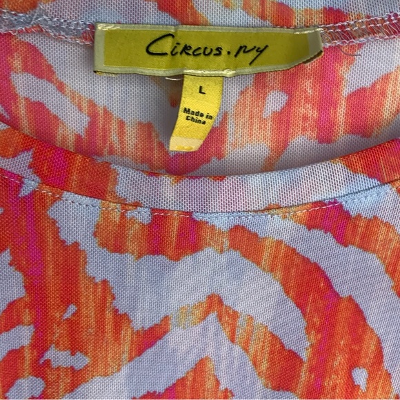 Circus NY Mesh Ruched Imogene Long Sleeve Animal Print top sz LG - Picture 12 of 12